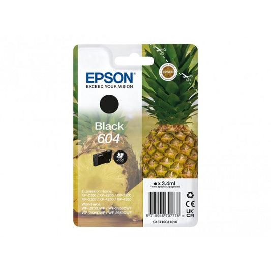 EPSON 604 NERA ANANAS C13T10G14010 CARTUCCIA ORIGINALE