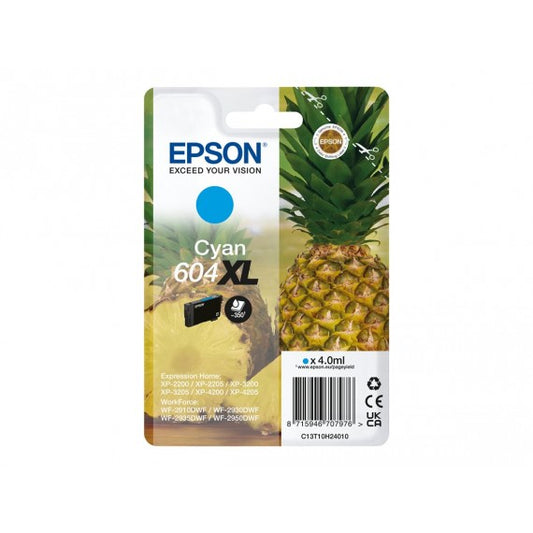 EPSON 604XL CIANO ANANAS C13T10H24010 CARTUCCIA ORIGINALE